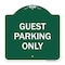Signmission Designer Series Sign-Guest Parking Only, Green & White Aluminum Sign, 18" x 18", GW-1818-23929 A-DES-GW-1818-23929 - alternate 1